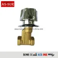 Brass Button Valve Chrome Plated Handle Stop Valve as-Ws004 Factory